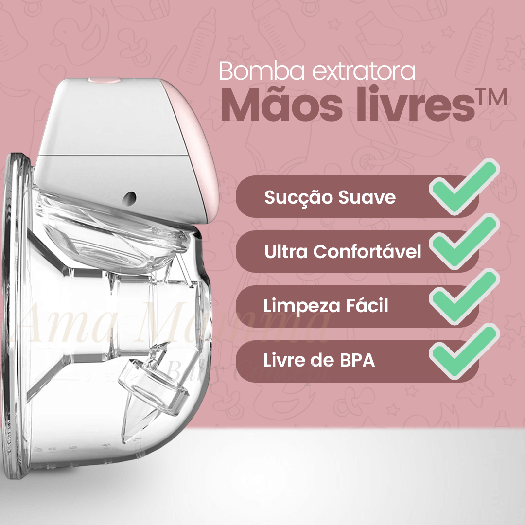 Bomba de Tirar Leite Elétrica Mãos Livres - Ama Mamma