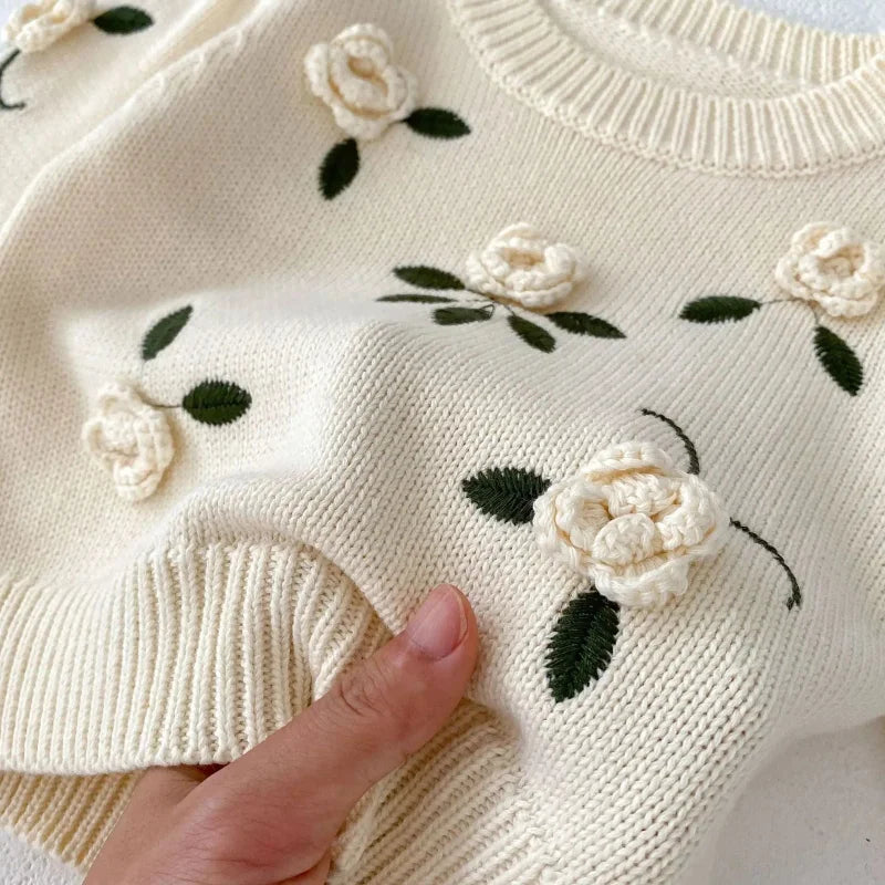Blusa Tricot com Bordado Floral Ama Mamma - Ama Mamma