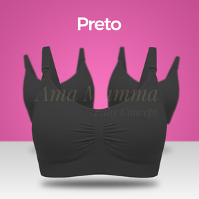 KIT Sutiã de Amamentação Sem Costura | Compre 2 Leve 3 - Ama Mamma
