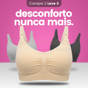 KIT Sutiã de Amamentação Sem Costura | Compre 2 Leve 3 - Ama Mamma