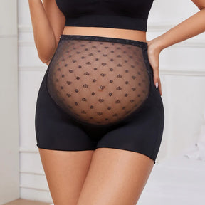 Collant Maternidade Listrado com Renda - Ama Mamma