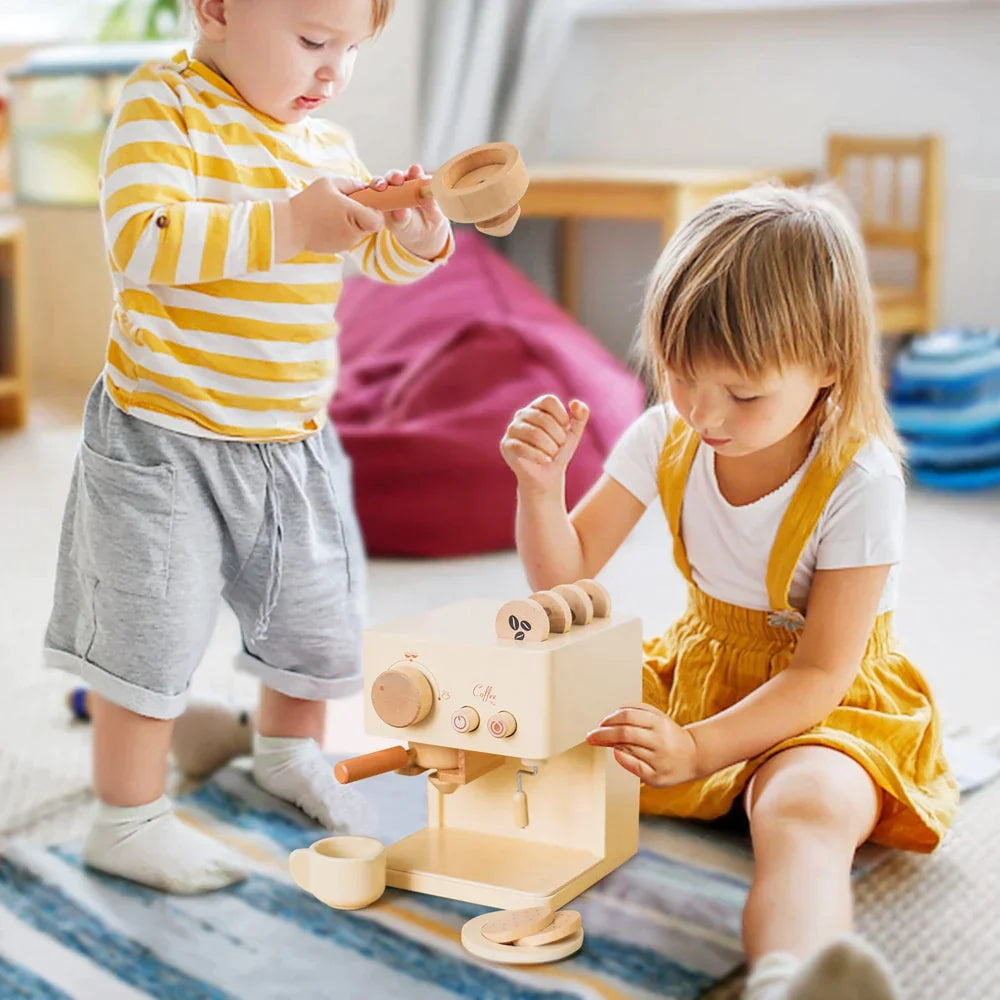 Cozinha Montessori - Máquina de Café Expresso de Madeira - Ama Mamma