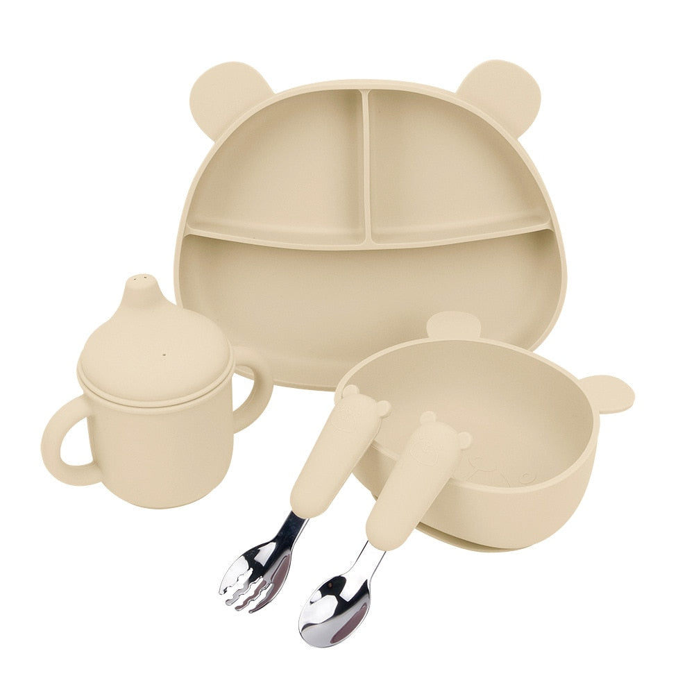 Kit Alimentação do Bebê - Meu Ursinho - 5 Peças - Ama Mamma
