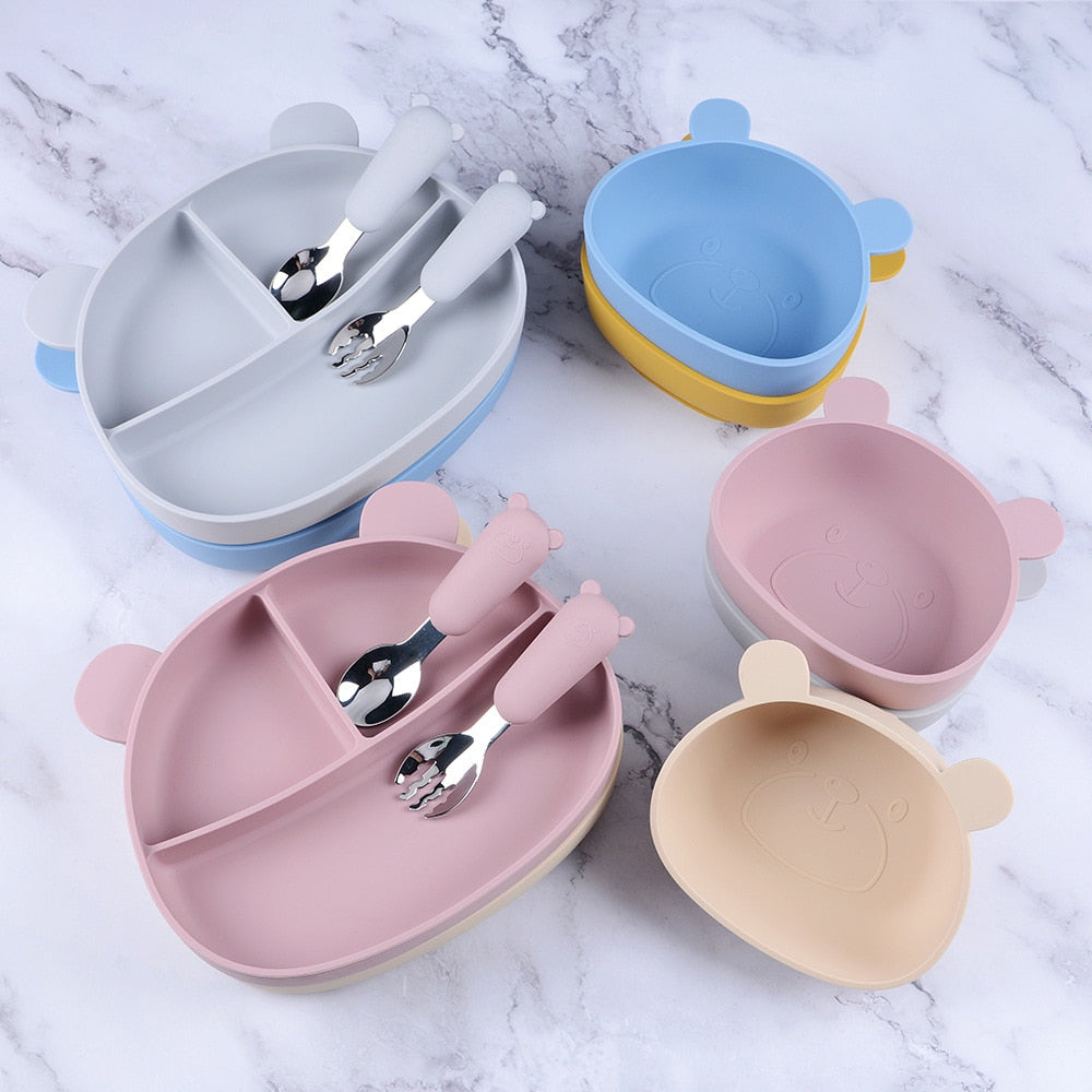 Kit Alimentação do Bebê - Meu Ursinho - 5 Peças - Ama Mamma