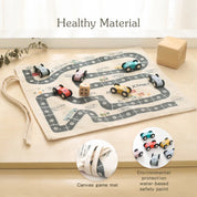 35*31cm montessori brinquedos carro do bebê tráfego estrada mapa lona tapete de mesa jogo carro de madeira interação pai-filho criança educação presente