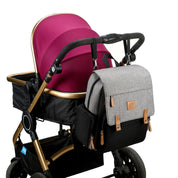Mochila Bolsa Maternidade Cinza/Preta - Ama Mamma