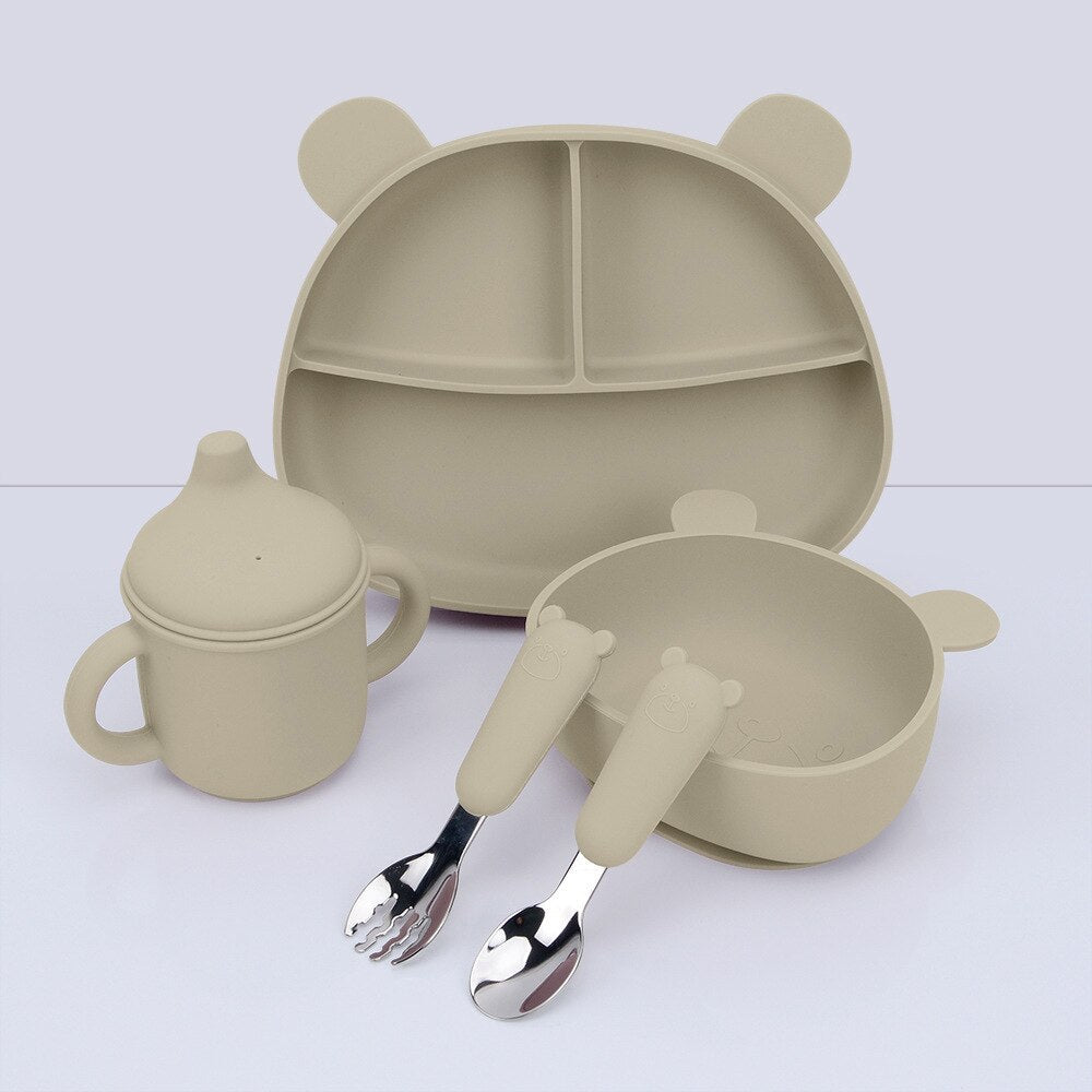 Kit Alimentação do Bebê - Meu Ursinho - 5 Peças - Ama Mamma