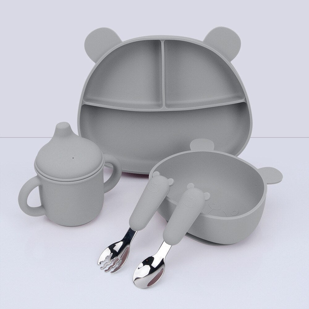 Kit Alimentação do Bebê - Meu Ursinho - 5 Peças - Ama Mamma