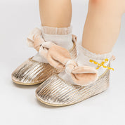 Sapatilha Infantil Bebê Dourado Festa - Ama Mamma