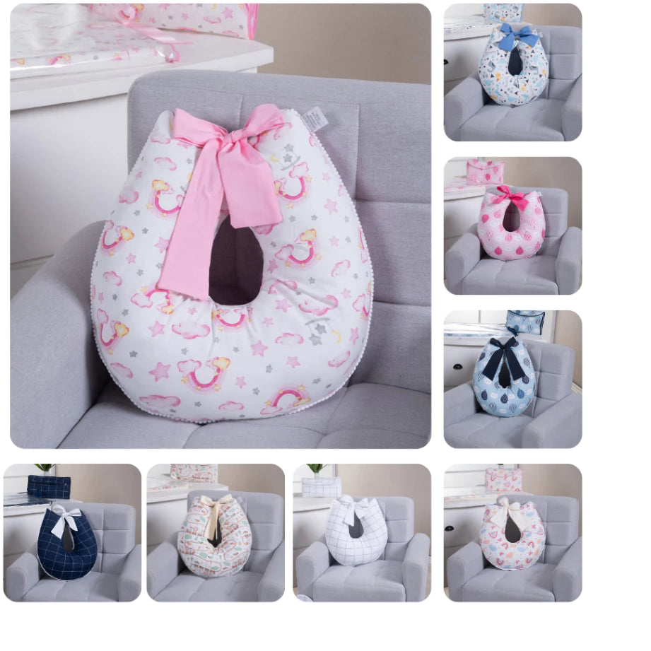 Almofada de Amamentação com Laço 100% Algodão com Zíper - Ama Mamma