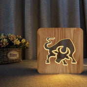 Luminária LED Animal Encantado de Madeira Ama Mamma - Ama Mamma
