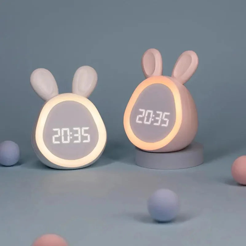 Despertador Infantil de Coelho com LED e Luz Noturna Ama Mamma - Ama Mamma