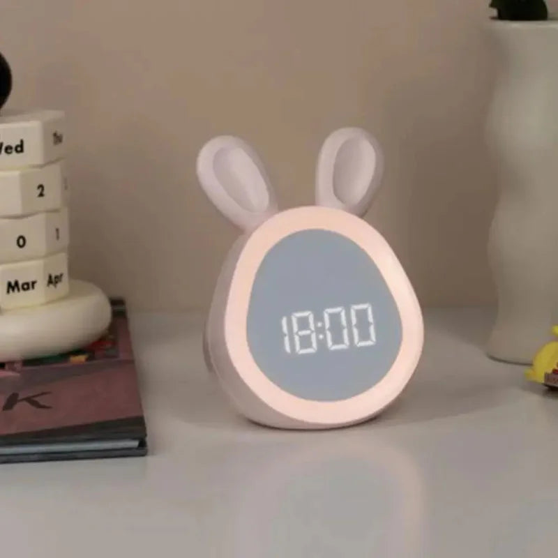 Despertador Infantil de Coelho com LED e Luz Noturna Ama Mamma - Ama Mamma